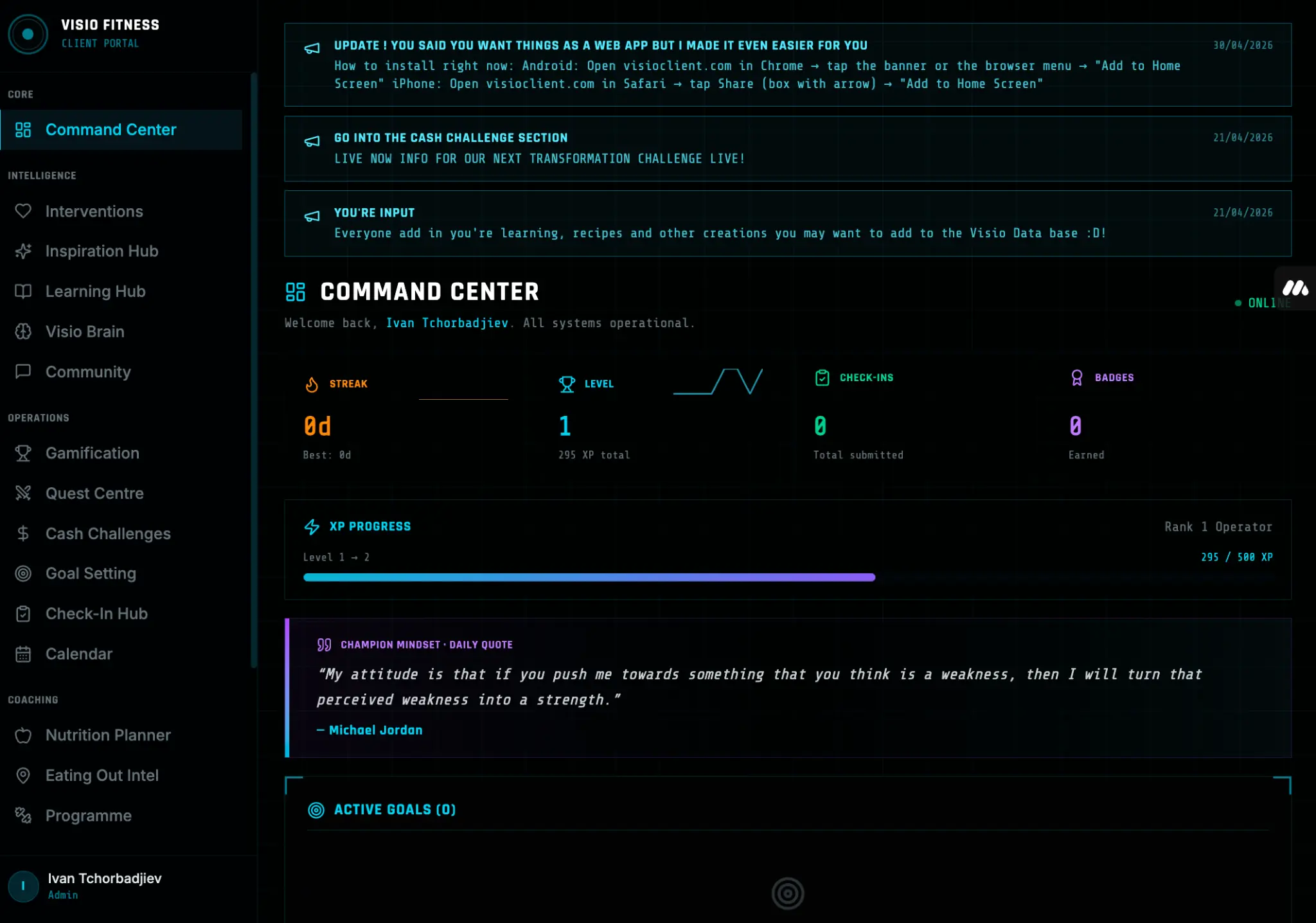 Visio Client Command Centre preview 1