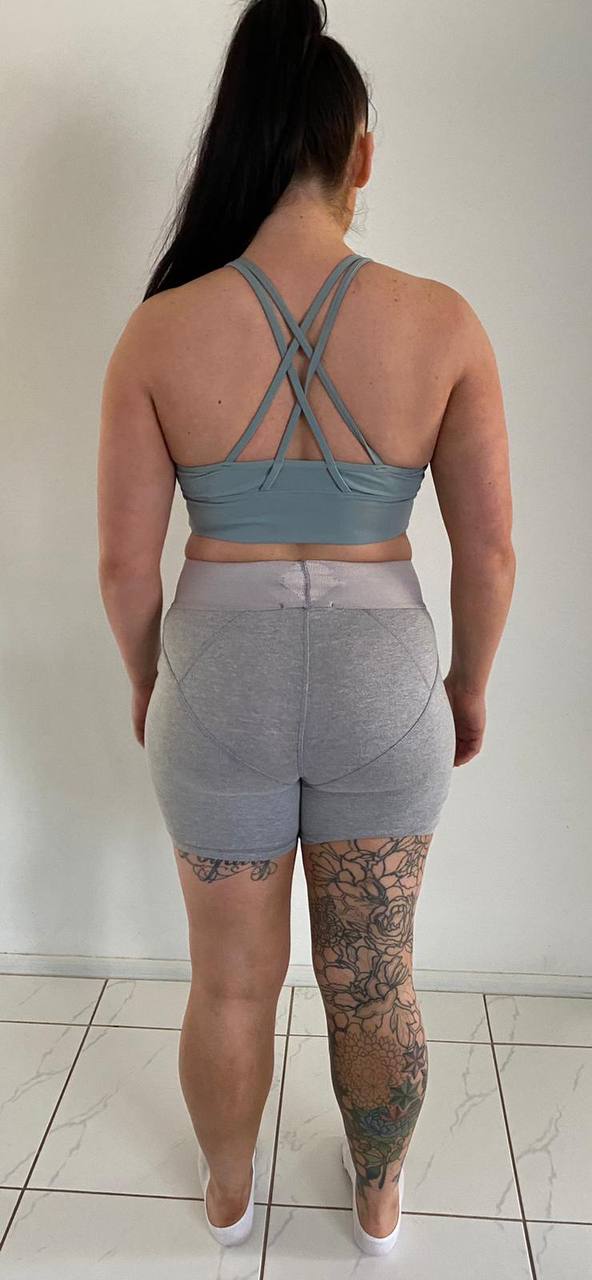 Women’s transformation before back view