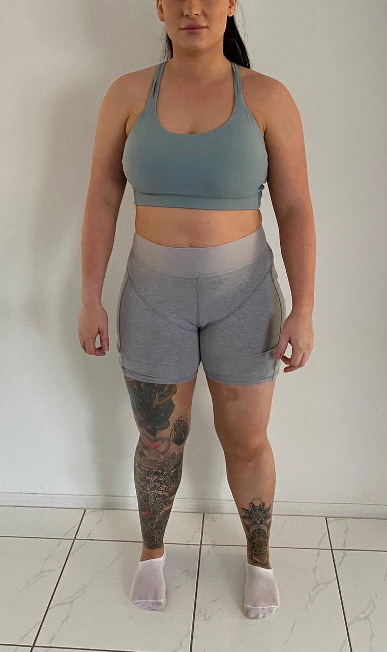 Women’s transformation before front view